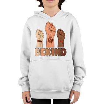 Hands Be Kind Anti Bullying Unity Day 2022 Girl Women Orange Youth Hoodie - Thegiftio UK