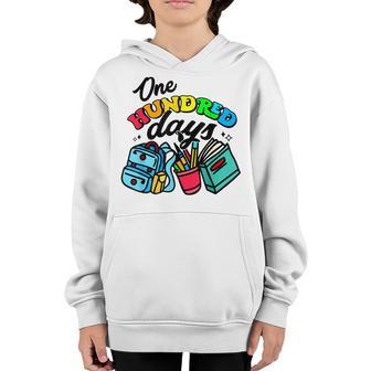 Happy 100 Days Of School 100Th Day Of School Back To School Youth Hoodie - Thegiftio UK