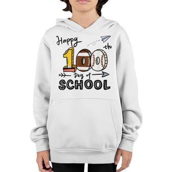 Happy 100Th Day Of School 100 Days Brighter Love Sport Kids V2 Youth Hoodie - Thegiftio UK