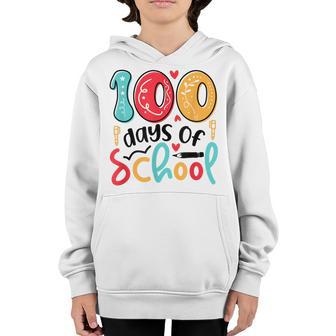 Happy 100Th Day Of School For Teacher Or Child Youth Hoodie - Thegiftio UK