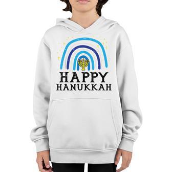 Happy Hanukkah Rainbow Chanukah Pjs Men Women Boys Girl Kids Youth Hoodie - Thegiftio UK