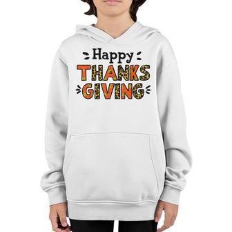 Happy Thanksgiving Leopard Pumpkin Cute Men Women Girls Kids Youth Hoodie - Thegiftio UK