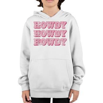 Howdy Southern Western Girl Country Rodeo Cowgirl V2 Youth Hoodie - Thegiftio UK