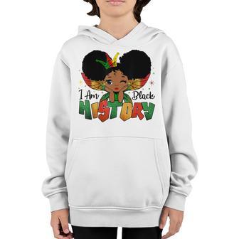 I Am Black History Month African American Kids Girl Queen Youth Hoodie - Thegiftio UK