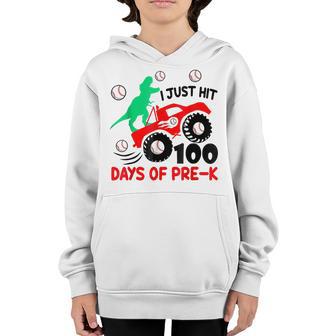 I Just Hit 100 Days Of Pre K Happy 100Th Day Of School Youth Hoodie - Thegiftio UK