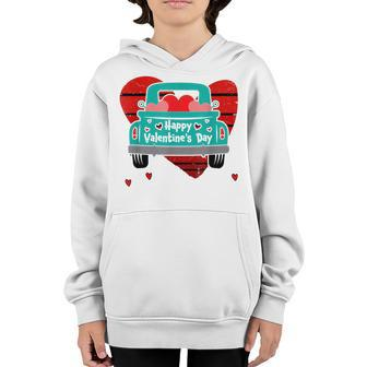 I Steal Hearts Garbage Truck Valentines Day Toddler Boys Youth Hoodie - Seseable