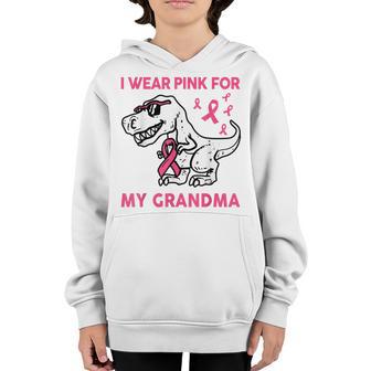 I Wear Pink For My Grandma Breast Cancer Kids Baby Toddler Youth Hoodie - Thegiftio UK
