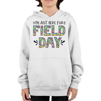 Im Just Here For Field Day Tie Dye 2023 Last Day School Youth Hoodie - Thegiftio UK