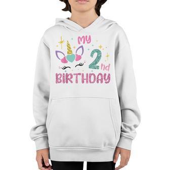 Its My 2 Birthday Unicorn Outfits For Toddler Girls Youth Hoodie - Thegiftio UK