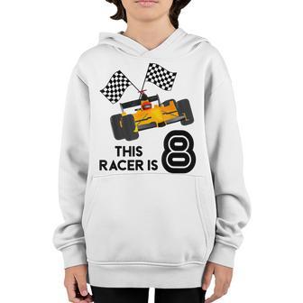 Its My 8Th Birthday Boy 8 Toddler Racing Car Driver Youth Hoodie - Thegiftio UK