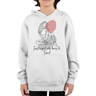 Just A Girl Who Loves To Travel For Women Nomad Youth Hoodie - Thegiftio UK