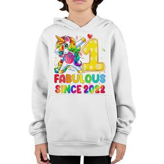 Kids 1 Years Old Unicorn Flossing 1St Birthday Girl Unicorn Party Youth Hoodie - Thegiftio UK