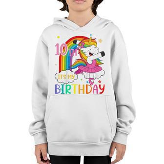 Kids 10 Year Old Gifts Its My 10Th Birthday Girls Ns Unicorn Youth Hoodie - Thegiftio UK