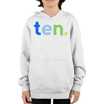 Kids 10Th Birthday Boy 10 Year Old Ten | Party Ideas Age 10 Youth Hoodie | Mazezy