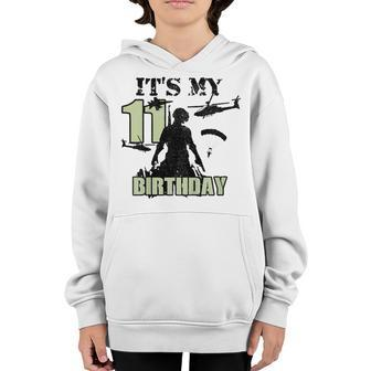 Kids 11 Year Old Call Of Theme Its My Birthday Gift Boys Girls Youth Hoodie - Seseable