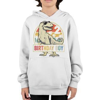 Kids 2 Year Old 2Nd Birthday Boy T Rex Dinosaur Youth Hoodie - Thegiftio UK