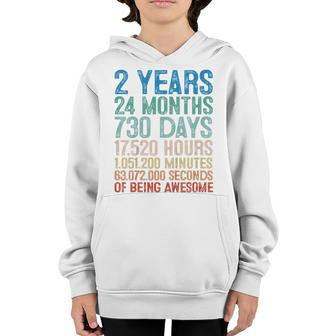 Kids 2 Year Old Gift Decorations 2Nd Bday Awesome 2021 Birthday Youth Hoodie | Mazezy