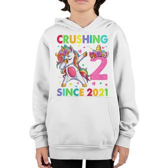 Kids 2 Years Old Unicorn Dabbing 2Nd Birthday Girl Unicorn Party V2 Youth Hoodie - Thegiftio UK
