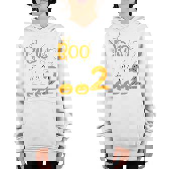 Kids 2Nd Birthday Kids Boo Im 2 Two Yr Ghost Halloween Costume Youth Hoodie - Thegiftio