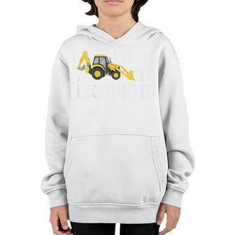 Kids 3 Year Old Construction Vehicle Excavator 3Rd Birthday Boy Youth Hoodie | Mazezy