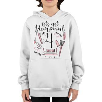 Kids 4 Year Old Spa Birthday Shirt Girls Pampered Day 4Th Gift Youth Hoodie | Mazezy