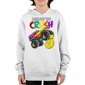 Kids 5Th Birthday Boys Monster Truck 5 Year Old Race Car Party Youth Hoodie - Thegiftio UK