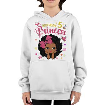 Kids 5Th Birthday Princess Funny Gifts Girl Daughter 5 Year Old Youth Hoodie - Thegiftio UK