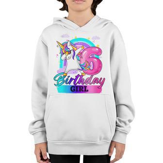 Kids 6 Year Old Gift Awesome Since 2017 6Th Birthday Unicorn Girl Youth Hoodie - Thegiftio UK