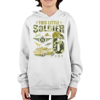 Kids 6 Year Old Soldier 6Th Birthday Military Themed Camo Boys Youth Hoodie - Seseable