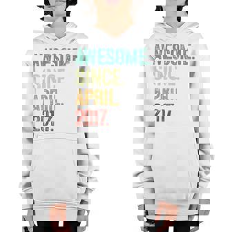 Kids 6 Years Old Awesome Since April 2017 6Th Birthday Youth Hoodie | Mazezy