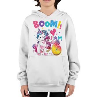 Kids 6 Years Old Unicorn Flossing 6Th Birthday Girl Unicorn Party Youth Hoodie - Thegiftio UK