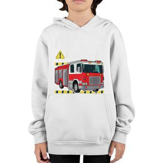 Kids 6Th Birthday Boy Fire Truck 6 Six Year Old Firefighter Youth Hoodie - Seseable