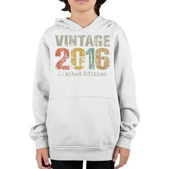 Kids 7 Year Old Gifts Vintage 2016 Limited Edition 7Th Birthday  Youth Hoodie