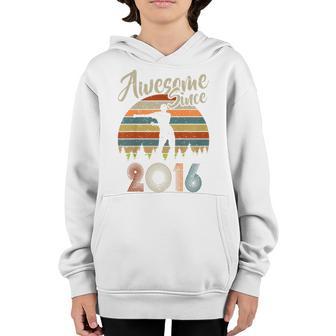 Kids 7Th Birthday Gifts For Boy Flossing Floss Dance 2016 Retro Youth Hoodie - Thegiftio UK