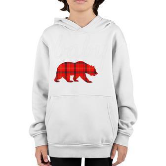 Kids Baby Bear Plaid - Mama Bear Papa Bear Baby Bear Youth Hoodie - Thegiftio UK
