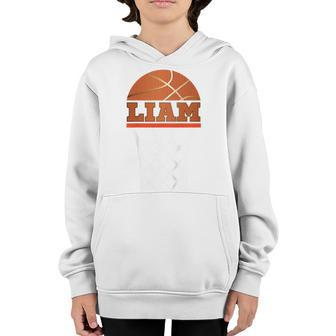 Kids Basketball Liam Custom Name Gift For Boys Youth Youth Hoodie - Thegiftio UK