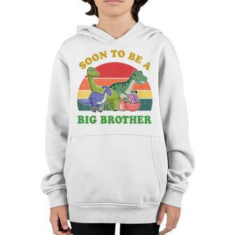 Kids Big Brother Finally 2023 Soon To Be A Big Brother Saurus Youth Hoodie - Thegiftio UK