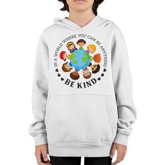 Kids Children Earth Be Kind We Wear Orange For Unity Day V2 Youth Hoodie - Thegiftio UK