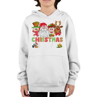 Kids Christmas Squad Santa Elf Friend Party Funny Kids Boys Girls Youth Hoodie - Thegiftio UK