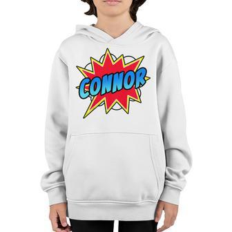 Kids Connor Boys Name Comic Book Superhero Youth Hoodie - Thegiftio UK