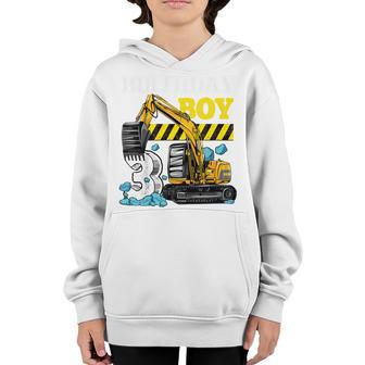 Kids Construction Truck 3Rd Birthday T Boy 3 Year Old Gifts V2 Youth Hoodie - Thegiftio UK