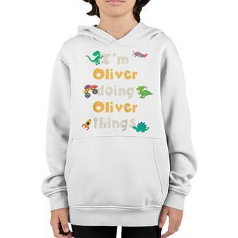 Kids Cool Oliver Personalized First Name Boys Youth Hoodie - Thegiftio UK