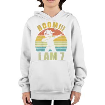 Kids Dabbing Birthday 7 Year Old 7Th Birthday Outfit Boys Gift Youth Hoodie - Thegiftio UK