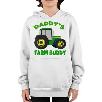 Kids Daddys Farming Buddy Tractor Agriculture Youth Hoodie - Thegiftio UK
