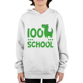 Kids Dino Rawr I Survived 100 Days Of School Dinosaur T Rex Boys Youth Hoodie - Seseable