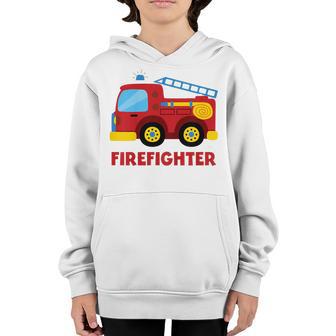 Kids Firefighter Fire Truck Youth Hoodie - Thegiftio UK