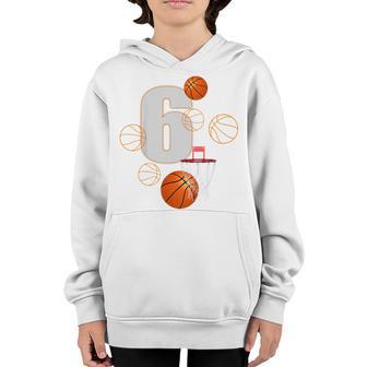 Kids Funny Cool Basketball Birthday 6 Year Old Gifts Youth Hoodie - Thegiftio UK