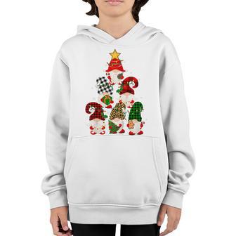 Kids Gnome Christmas Tree Gnomies Matching Family Pajamas Xmas Youth Hoodie - Thegiftio UK
