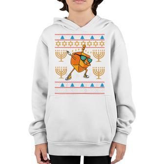 Kids Hanukkah Sweater Funny Dreidel Dab Chanukah Toddler Boy Gift Youth Hoodie - Thegiftio UK