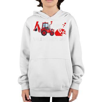 Kids I Dig Valentines Day Excavator Toddler Boys Kids Nager Youth Hoodie - Thegiftio UK